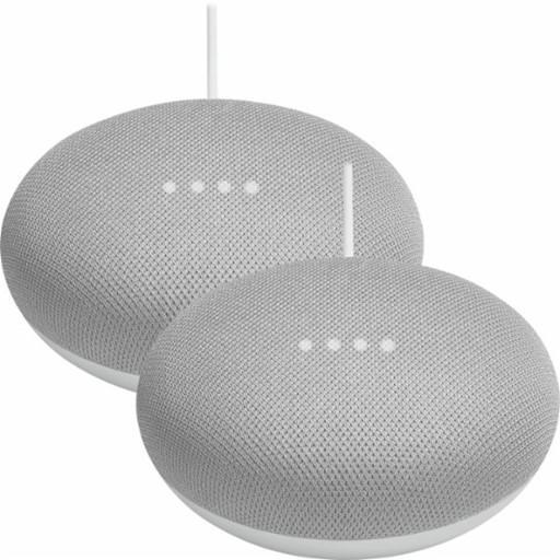 Google Home Mini - Chalk, Pack of 2