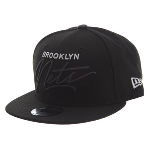 New Era Scripted Turn Brooklyn Nets Snapback #28 Unisex Style : 11820752-BLACK