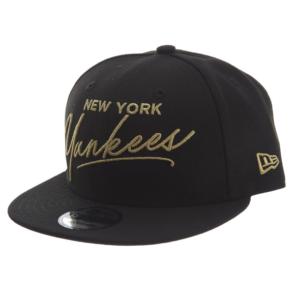 New Era Scripted Turn New York Yankee Snapback #28 Unisex Style : 11812671-BLACK