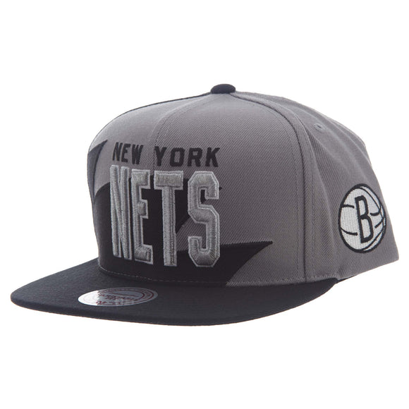 Mitchell&ness Shark Tooth New York Nets Snapback #32 Unisex Style : Bh78br-BLACK