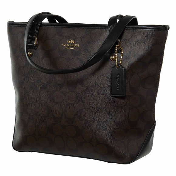 Coach Signature Zip Top Tote Bag Womens Style : F58294