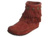 Minnetonka Double Fringe Side Zip Womens Style : 696f