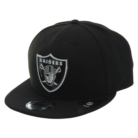 New Era Gilded Front Oakland Raiders Strapback #54 Unisex Style : 11831015-BLACK